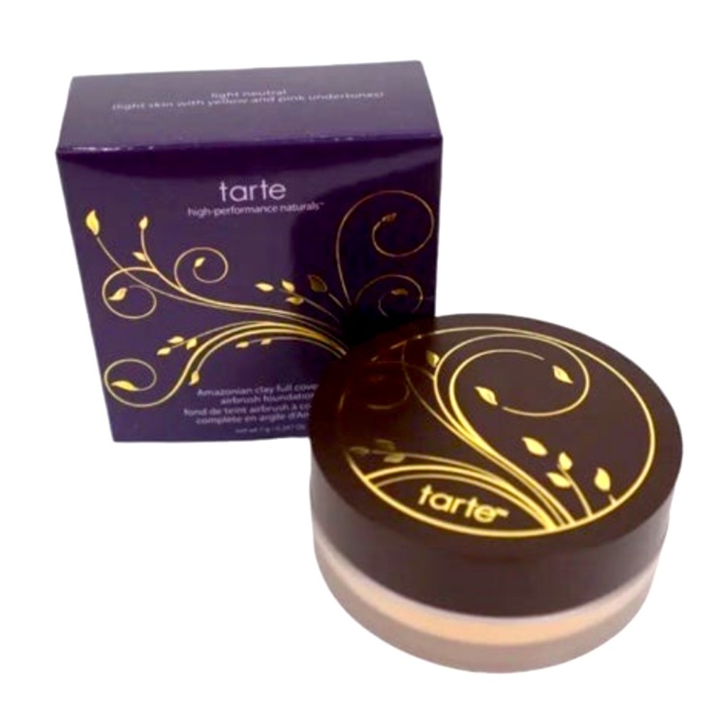 RARE! tarte Amazonian Clay Full Coverage Airbrush Foundation LIGHT MEDIUM BEIGE